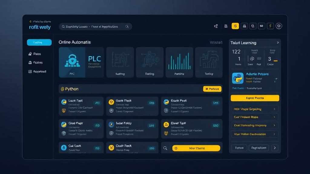 Dashboard da plataforma Galera 4.0 com cursos de automação